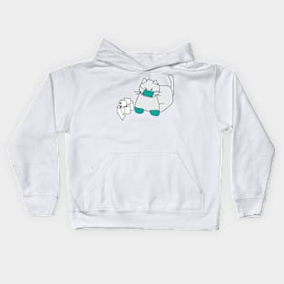 Corona Cat Aqua Kids Hoodie